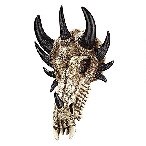 Product Cover Design Toscano Manchester's Dragon Bones Sculptural Skull Wall Trophy