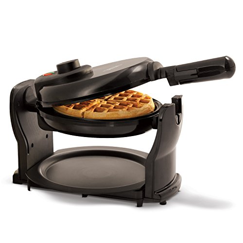 Product Cover BELLA (13591) Classic Rotating Non-Stick Belgian Waffle Maker with Removeable Drip Tray & Folding Handle, Pro Black
