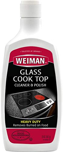 Product Cover Weiman Glass Cooktop Heavy Duty Cleaner and Polish - 20 Ounce - Non-Abrasive No Scratch Induction Glass Ceramic Stove Top Cleaner and Polish