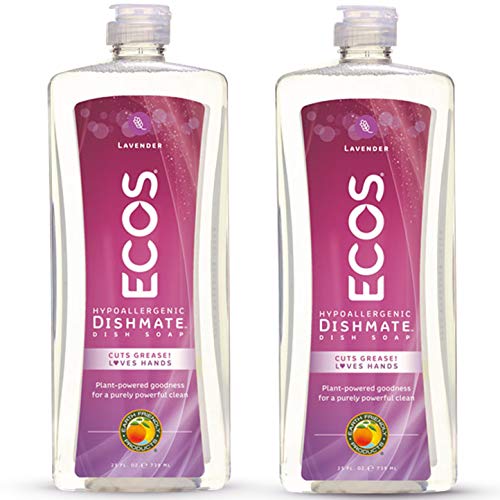 Product Cover Earth Friendly Products ECOS Dishmate Dish Liquid, Lavender 25 oz. (Pack of 2)