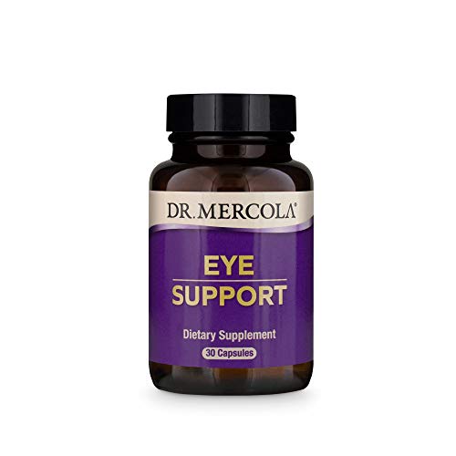 Product Cover Dr. Mercola, Eye Support with 10 mg of Lutein Dietary Supplement, 30 Servings (30 Capsules), non GMO, Gluten Free