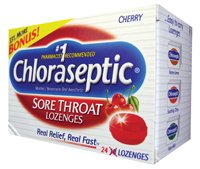 Product Cover 131557 Chloraseptic Sore Throat Lozenges Cherry 18 Per Box by Procter & Gambl...