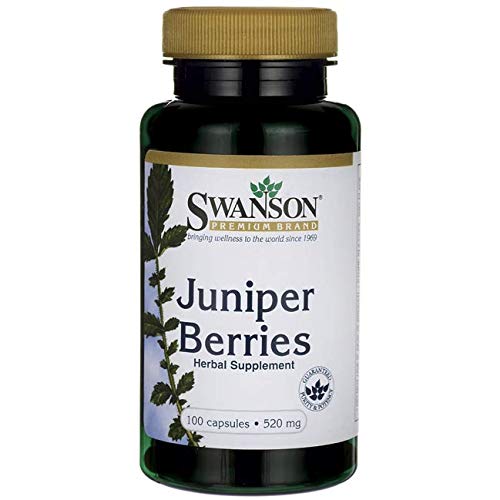 Product Cover Swanson Juniper Berries Digestive Immune System Health Fiber Herbal Supplement 520 mg 100 Capsules (Caps)