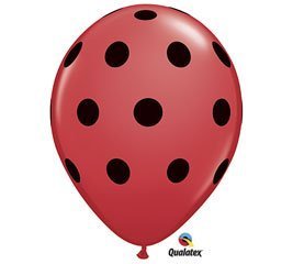 Product Cover Qualatex Big Black Polka Dots Biodegradable Latex Balloons, 11-Inch (12-Units)