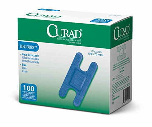 Product Cover Curad Knuckle, Woven Blue Detectable Bandage, 100-Count