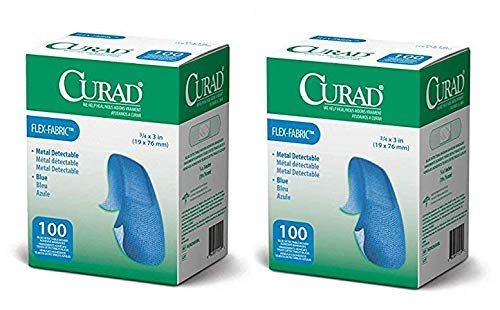 Product Cover Curad Woven Blue Detectable Bandage, 100-Count (Pack of 2)