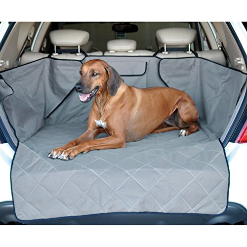 Product Cover K&H Pet Products Quilted Cargo Cover (Full Size) - Protects Cargo Area of Your Vehicle From Pet Hair Dirt Scratches & More Gray Standard/Mid-Size Vehicle 54
