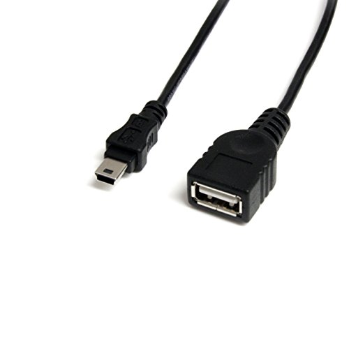 Product Cover StarTech.com 1 ft Mini USB 2.0 Cable - USB A to Mini B F/M - USB Cable - USB (F) to Mini-USB Type B (M) - USB 2.0-1 ft - Black - USBMUSBFM1