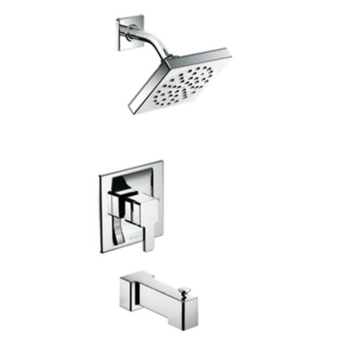 Product Cover Moen TS2713 90 Degree PosiTemp Tub and Shower Trim Kit without Valve, Chrome