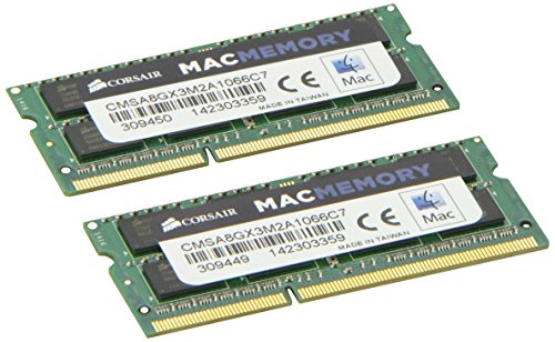 Product Cover Corsair CMSA8GX3M2A1066C7 Apple 8 GB Dual Channel Kit DDR3 1066 (PC3 8500) 204-Pin DDR3 Laptop SO-DIMM Memory 1.5V