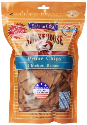 Product Cover Smokehouse 100-Percent Natural Prime Chips Chicken Dog Treats, 16-Ounce