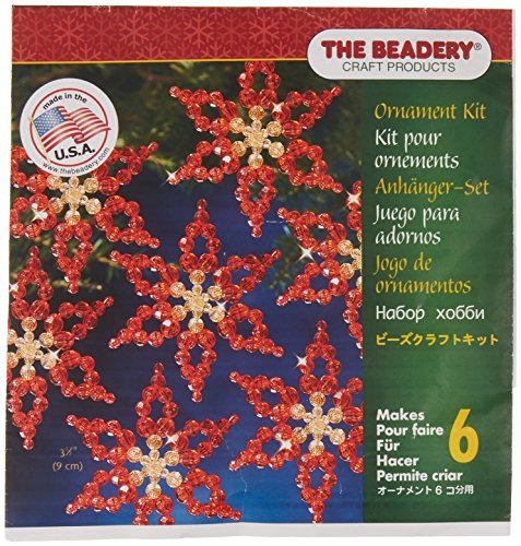 Product Cover Beadery BOK-3056 Holiday Beaded Ornament Kit, 3.5-Inch, Makes 6 Poinsettias