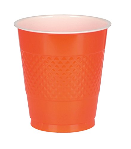 Product Cover Big Party Pack Orange Peel Plastic Cups | 16 oz. | Pack of 50 | Party Supply