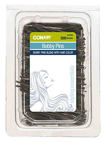Product Cover Conair Bobby Pins In Tub, Brown, 500 Pack