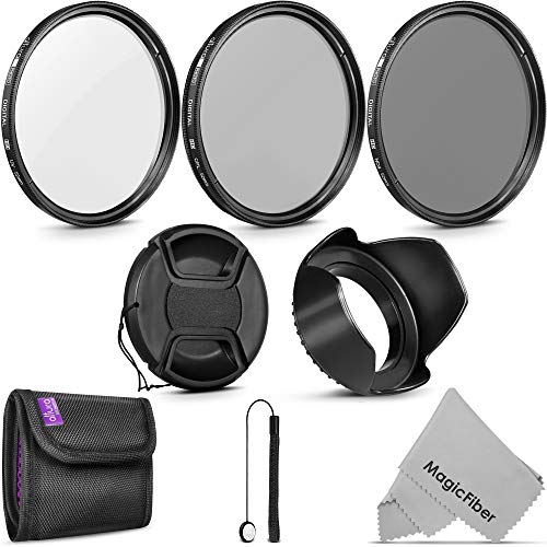 Product Cover 52MM Altura Photo Professional UV CPL ND4 Lens Filter Kit and Accessory Set for Nikon and Canon Lenses with a 52mm Filter Size