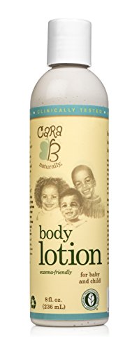 Product Cover CARA B Naturally Body Lotion for Baby, and Child - Light Sensitive Skin Moisturizer Eczema-Friendly Formula Contains Shea Butter, Jojoba Oil - 8 Ounces