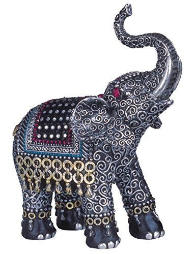 Product Cover George S. Chen Imports SS-G-88051 Black Thai Elephant With Trunk Raised Collectible Figurine Statue