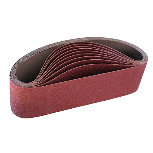 Product Cover IVY Classic 43060 Flex-Abrasive 3-Inch x 21-Inch 36 Grit Extra Coarse Resin Cloth Aluminum Oxide Sanding Belt, 10-Pack