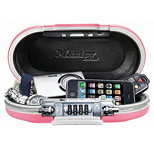 Product Cover Master Lock Personal Safe, Set Your Own Combination Portable SafeSpace, 9-17/32 in. Wide, Pink, 5900DPNK