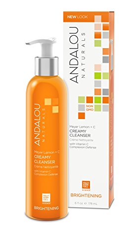 Product Cover Andalou Naturals Meyer Creamy Lemon Cleanser, 6 oz, Helps Clean, Purify, Brighten & Even Skin Tone, With Vitamin C
