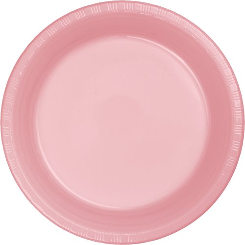 Product Cover Creative Converting Touch of Color 20 Count Plastic Lunch Plates, Classic Pink , 7
