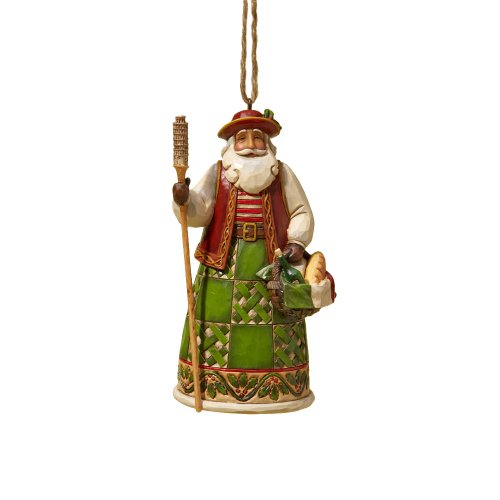 Product Cover Jim Shore Heartwood Creek Italian Santa Stone Resin Hanging Ornament, 4.6