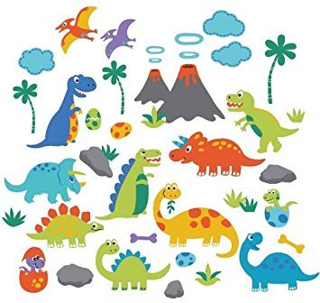 Product Cover Dino Land Dinosaurs Baby Peel & Stick Wall Sticker Decals