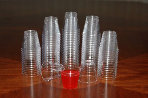 Product Cover 1 ounce Clear Plastic Shot Glasses - Box of 500 (1 oz)