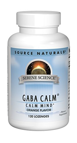 Product Cover Source Naturals Serene Science GABA Calm 125mg Orange Flavor Supplement Natural Support - With Added Magnesium, Glycine, N-Acetyl L-Tyrosine, Taurine & More - 120 Lozenges