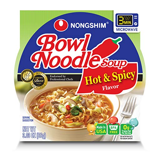 Product Cover Nongshim Bowl Noodle Soup, Hot & Spicy, 3.03 Ounce (Pack of 12)