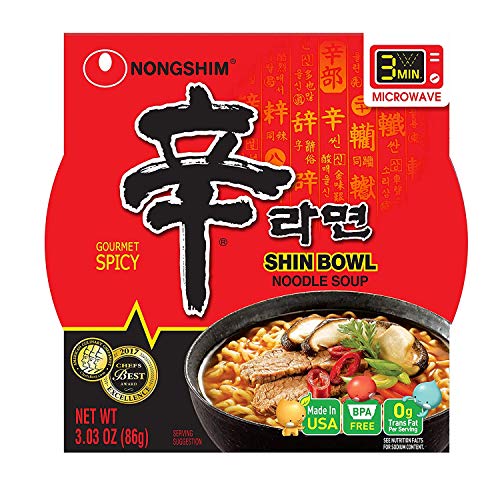 Product Cover Nongshim Shin Bowl Noodle Soup, Gourmet Spicy, 3.03 Ounce (Pack of 12)