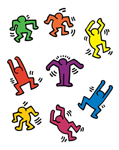 Product Cover BLIK Keith Haring Dancers Removable Wall Decals | Officially Licensed Keith Haring Art | Assorted Colors | Set of 8 Decals | 13 x 13 Inches