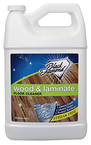Product Cover Wood & Laminate Floor Cleaner: For Hardwood, Real, Natural & Engineered Flooring, Biodegradable Safe for Cleaning All Floors. By Black Diamond Stoneworks