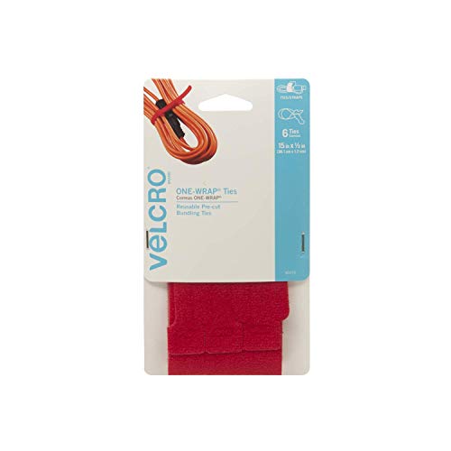 Product Cover VELCRO Brand ONE-WRAP Ties | For Cables, Wires & Cords | 6 Ct - 15