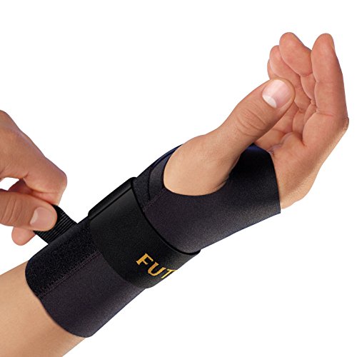 Product Cover Futuro Energizing Wrist Support, Helps Relieve Symptoms of Carpal Tunnel Syndrome, Moderate Stabilizing Support, Left Hand, Large/X-Large, Black