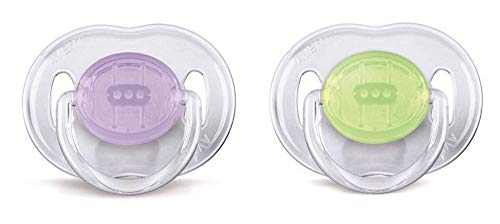 Product Cover Philips AVENT Translucent Orthodontic Infant Pacifier, Clear, 0-6 Months, 2 Count
