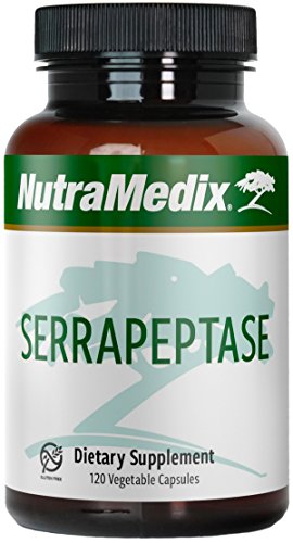 Product Cover NutraMedix Serrapeptase - 500 Milligrams Proteolytic Enzymes with Inulin from Jerusalem Artichoke (120 Vegetarian Capsules)