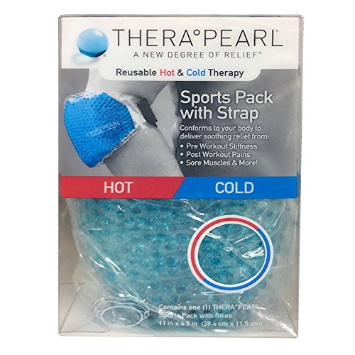 Product Cover TheraPearl Color Changing Reusable Hot Cold Pack with Strap, Sports Size Ice Pack with Gel Beads, Flexible Hot & Cold Compress for Pain Relief, Swelling, Sports Injuries, Cooling & Heating Pad