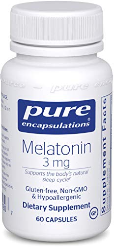 Product Cover Pure Encapsulations - Melatonin 3 mg - Hypoallergenic Supplement Supports The Body's Natural Sleep Cycle* - 60 Capsules
