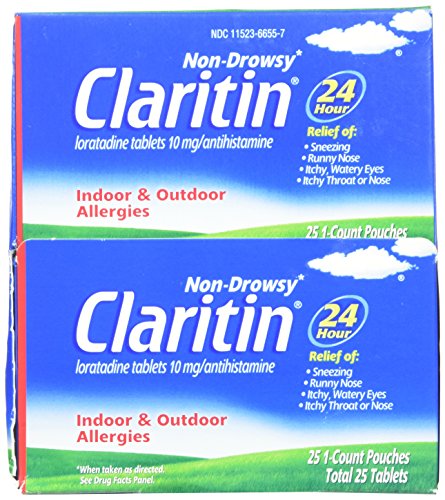 Product Cover Claritin 24-Hour Non-drowsy Allergy Relief (25-Individual Packets/Box)