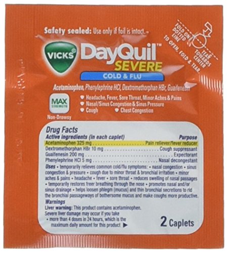Product Cover Vick's DayQuil Cold & Flu (Box of 25 Packets of 2 Liquicaps)