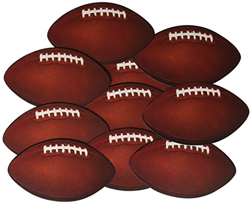 Product Cover Beistle 57079 10-Pack Miniature Football Cutouts for Parties, 4-1/2-Inch