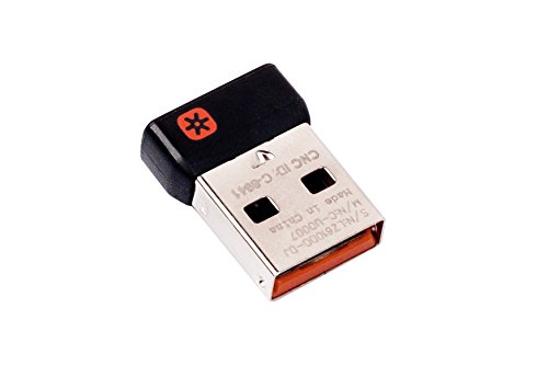 Product Cover Logitech C-U0007 Unifying Receiver for Mouse and Keyboard Works with Any Logitech Product That Display The Unifying Logo (Orange Star, Connects up to 6 Devices)