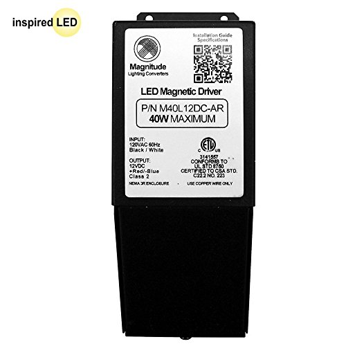 Product Cover 12V Magnitude Magnetic Dimmable LED Driver Transformer Hardwired Under Cabinet Lighting 40 Watt - Inspired LED