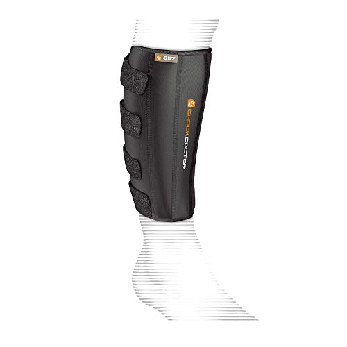 Product Cover Shock Doctor Calf Shin Compression Wrap Brace. Pain Relief, Recovery, Shin Splints, Achilles Tendon Stability and Support. For Running, Football, Basketball and more. Men and Women (1 Sleeve)