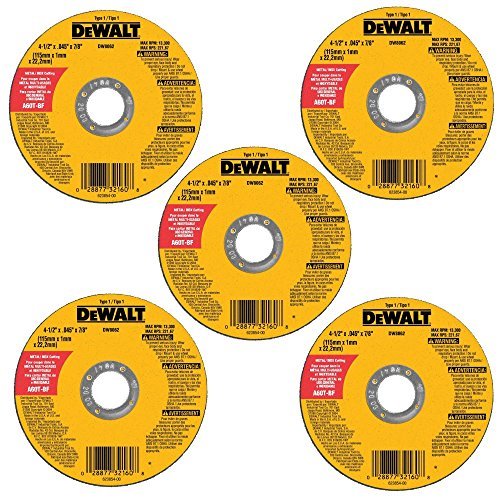 Product Cover DEWALT Cutting Wheel, All Purpose, 4-1/2-Inch, 5-Pack (DW8062B5)