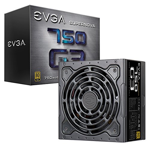 Product Cover EVGA SuperNOVA 750 G3, 80 Plus Gold 750W, Fully Modular, Eco Mode with New HDB Fan, 10 Year Warranty, Includes Power ON Self Tester, Compact 150mm Size, Power Supply 220-G3-0750-X1