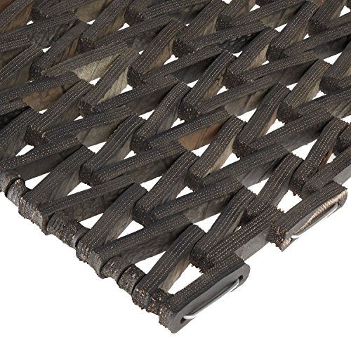 Product Cover Durable Durite Recycled Tire-Link Outdoor Entrance Mat, Herringbone Weave, 36