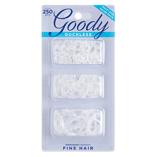 Product Cover Goody Women's Hair Ouchless Multi Clear Polyband Elastics, 250 Count