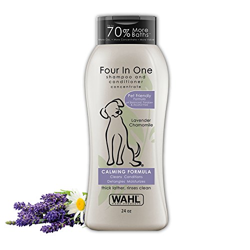 Product Cover Wahl 4-in-1 Calming Pet Shampoo - Cleans, Conditions, Detangles & Moisturizes with Lavender Chamomile & 100% Natural Ingredients - 24 Oz